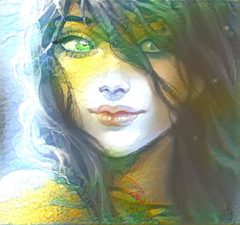 Emerald Eyes in Watercolor