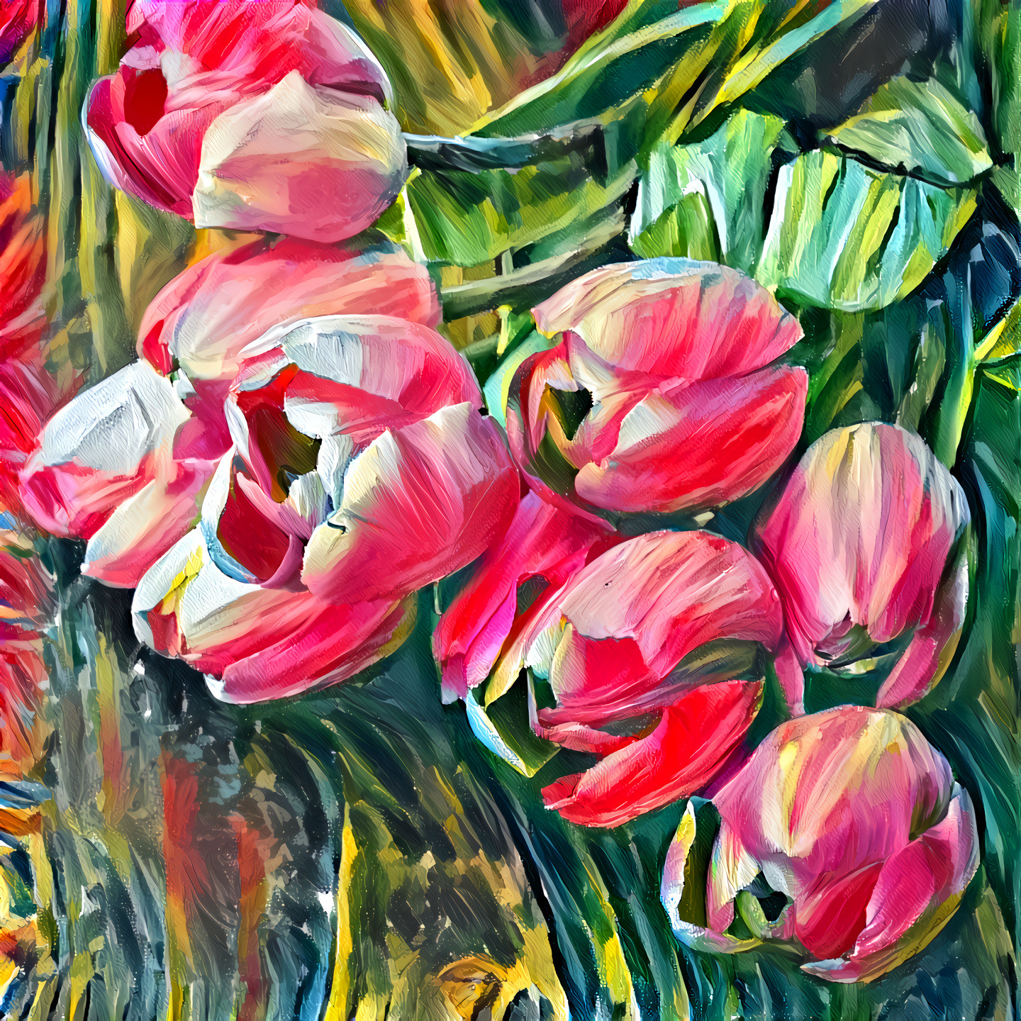 Pink Painted Tulips [FHD]