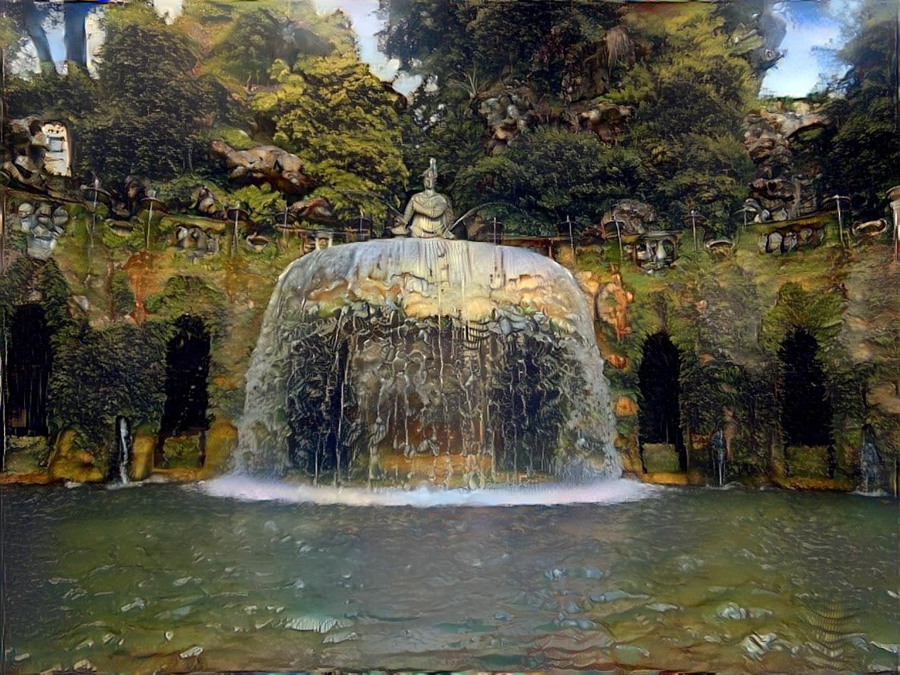 Fountain at Villa D'Este at Tivoli