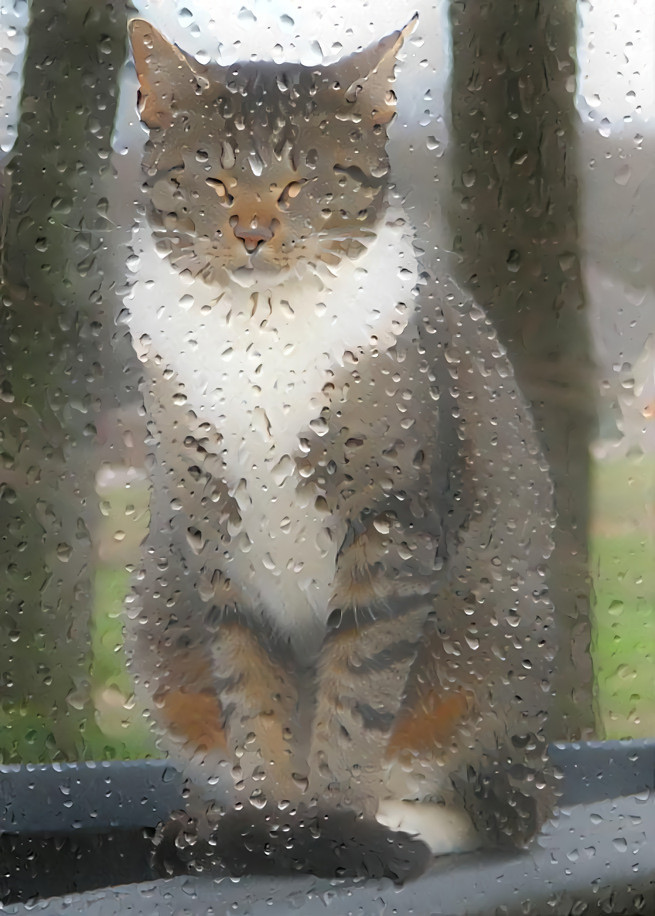 Rainy Day Zen Cat