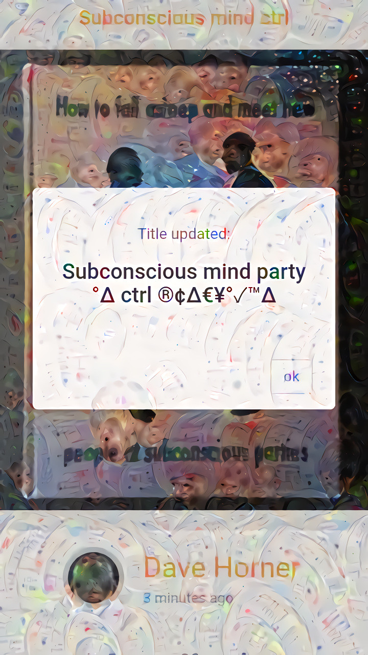 Subconscious mind in Ctrl