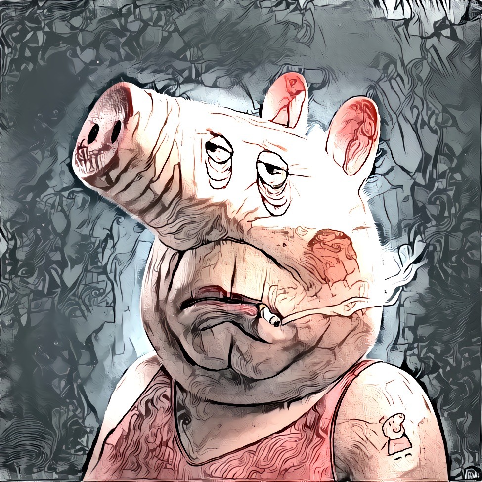 Drugged Pepa Pig with 90's of IQ.
