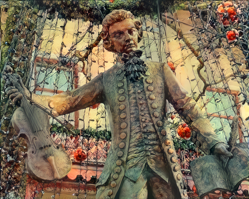 He doesn't look like that right now, but Mozart probably preferred the summer to the winter.