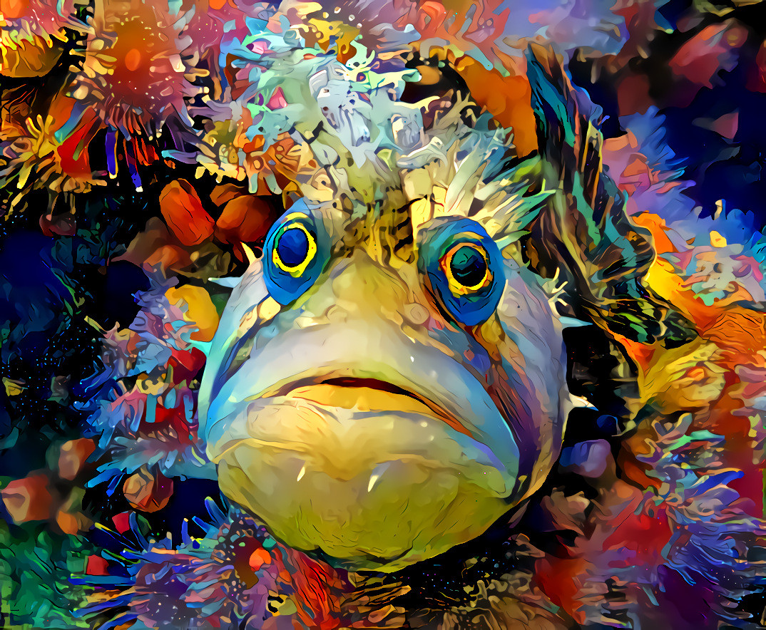 Rock Fish (All Dressed up and Nowhere to Go), Monterey Bay Aquarium. Source is my own photo.