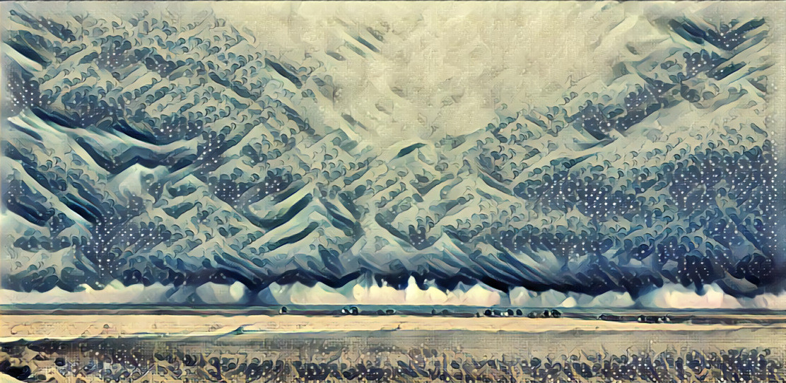 Field in a storm