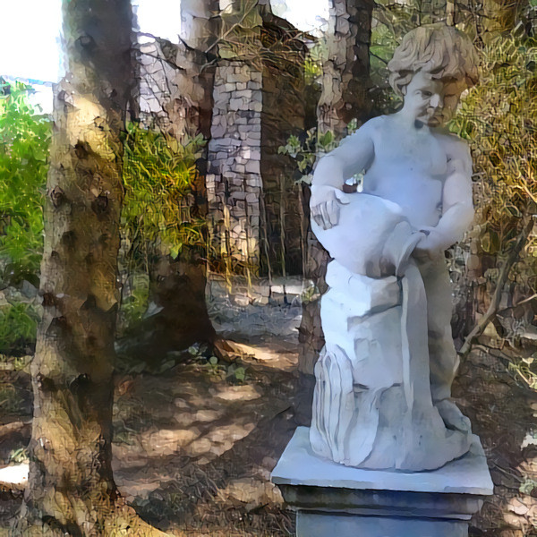 Statue in the woods