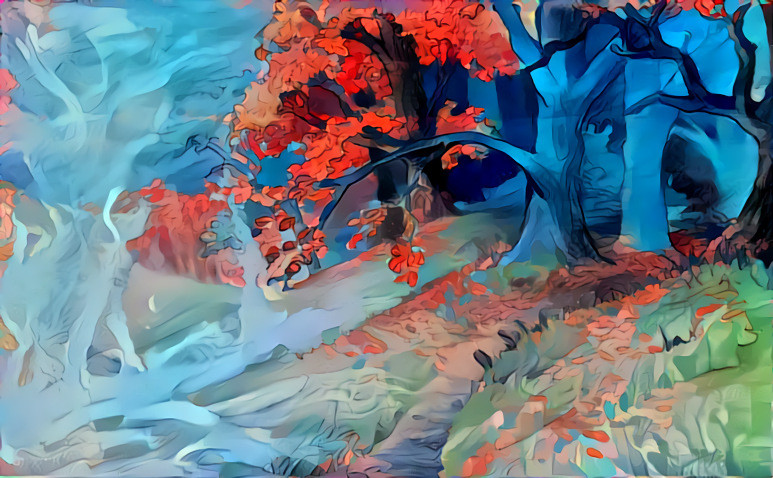 Forest Entrance - Autumn Blue