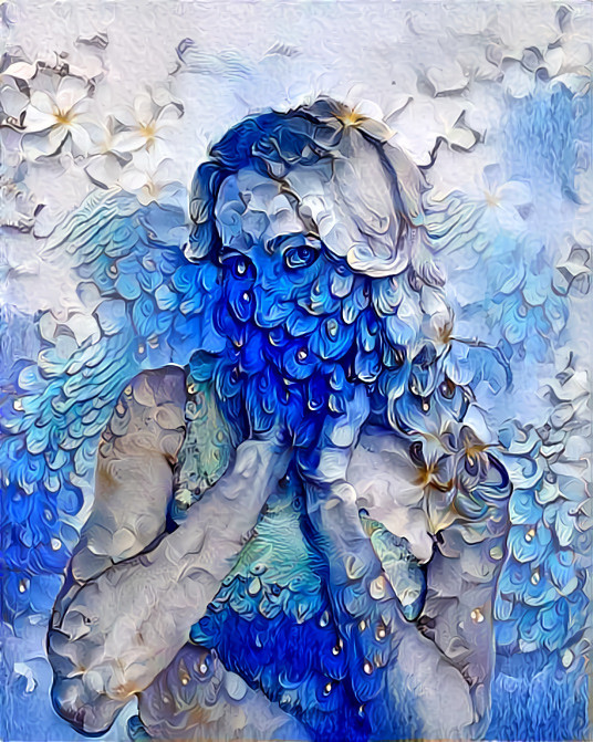 nikki glaser, blue peacock face mask