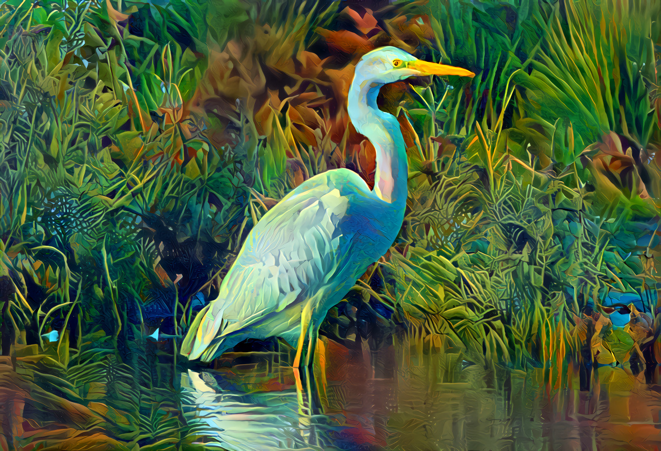 Great Blue-Green Egret (formerly White)