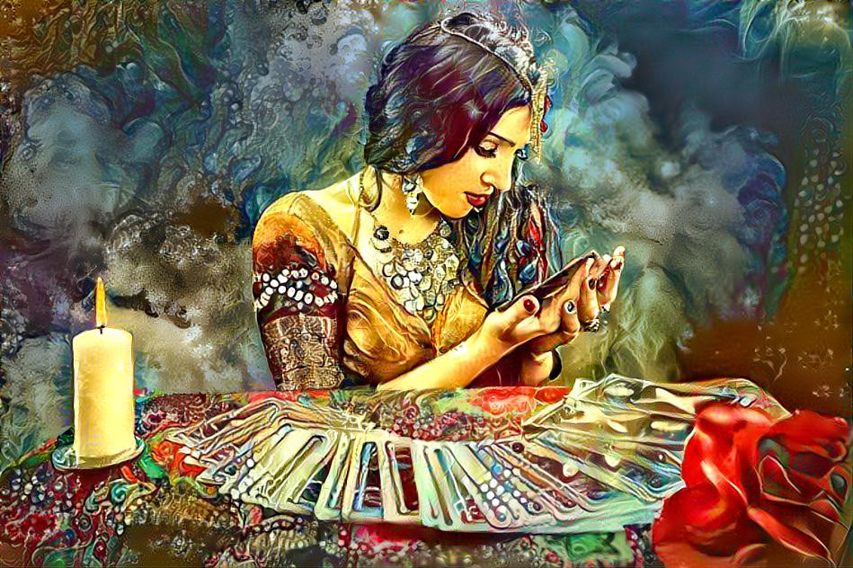 Woman Reading the Tarot