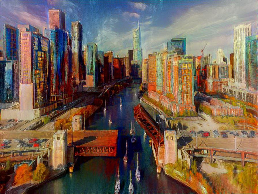 city painting epic us