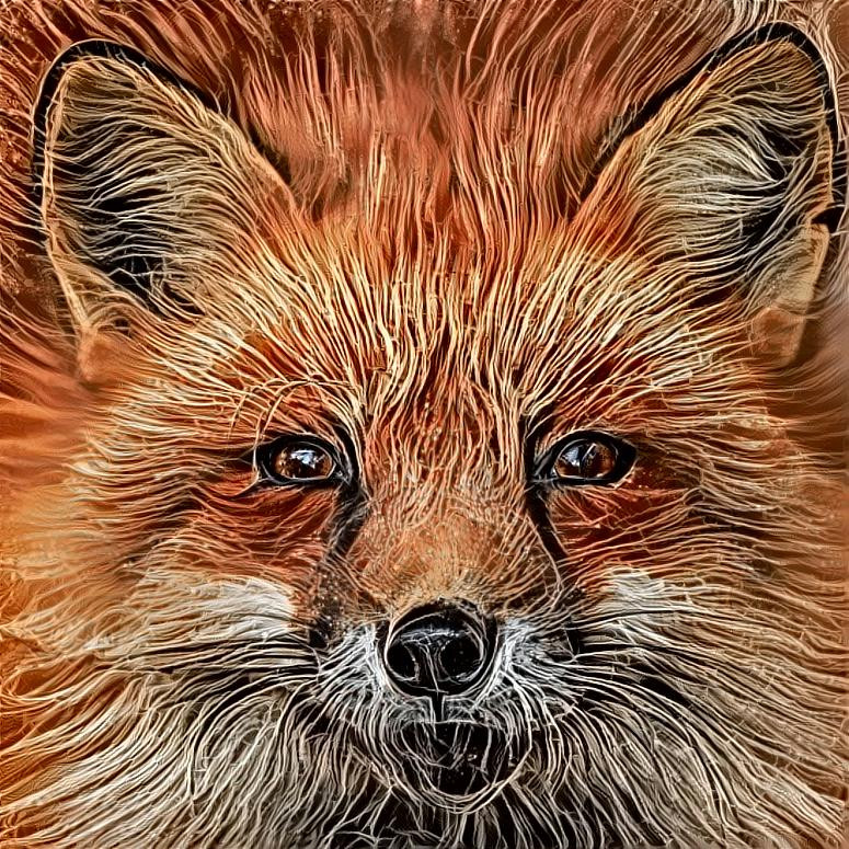 Deep Dream: Red Fox (Ver.9)