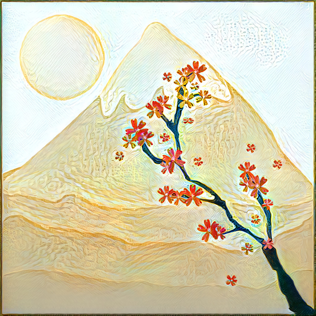Mountain and Blossom