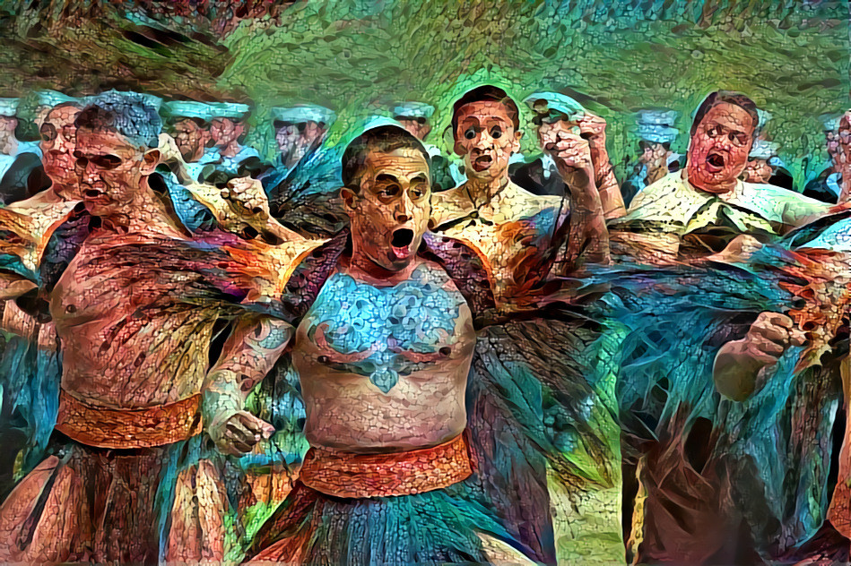 New Zealand tribal dancers
