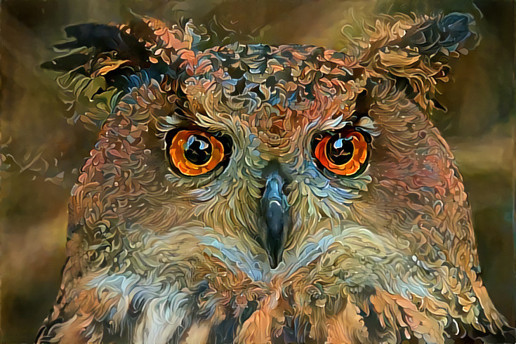 Deep Dream: Eagle Owl