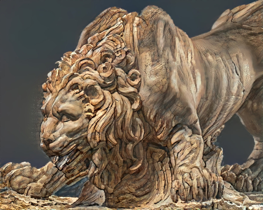 Bernini Lion in Stone