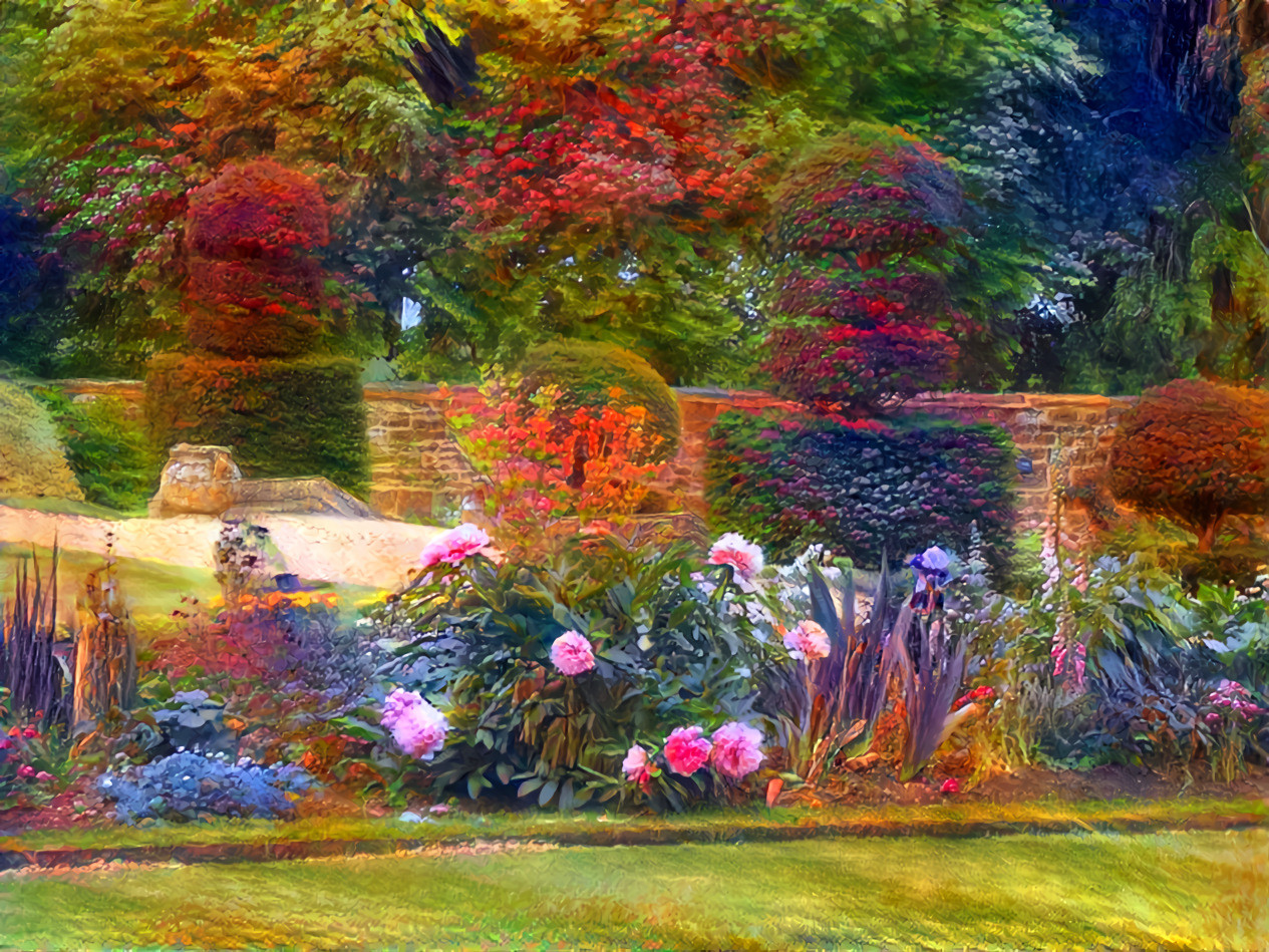 "Stately House Garden" - by Unreal from own photo.
