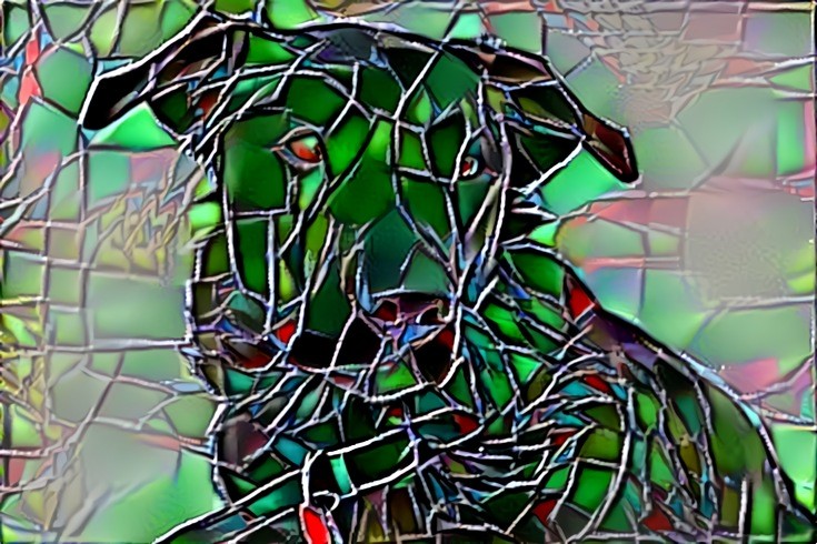 Lab Green Stained Glass