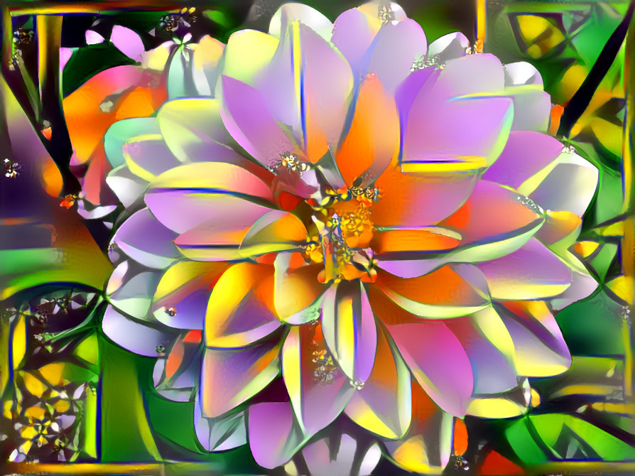 Flower, with fractal