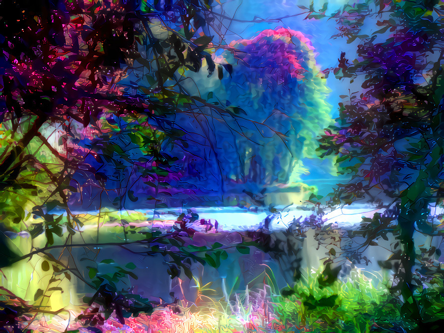 - - - - - 'Mysterious Lake' : Limousin, France - - - - - - - - - - Digital art by Unreal - from own photo.