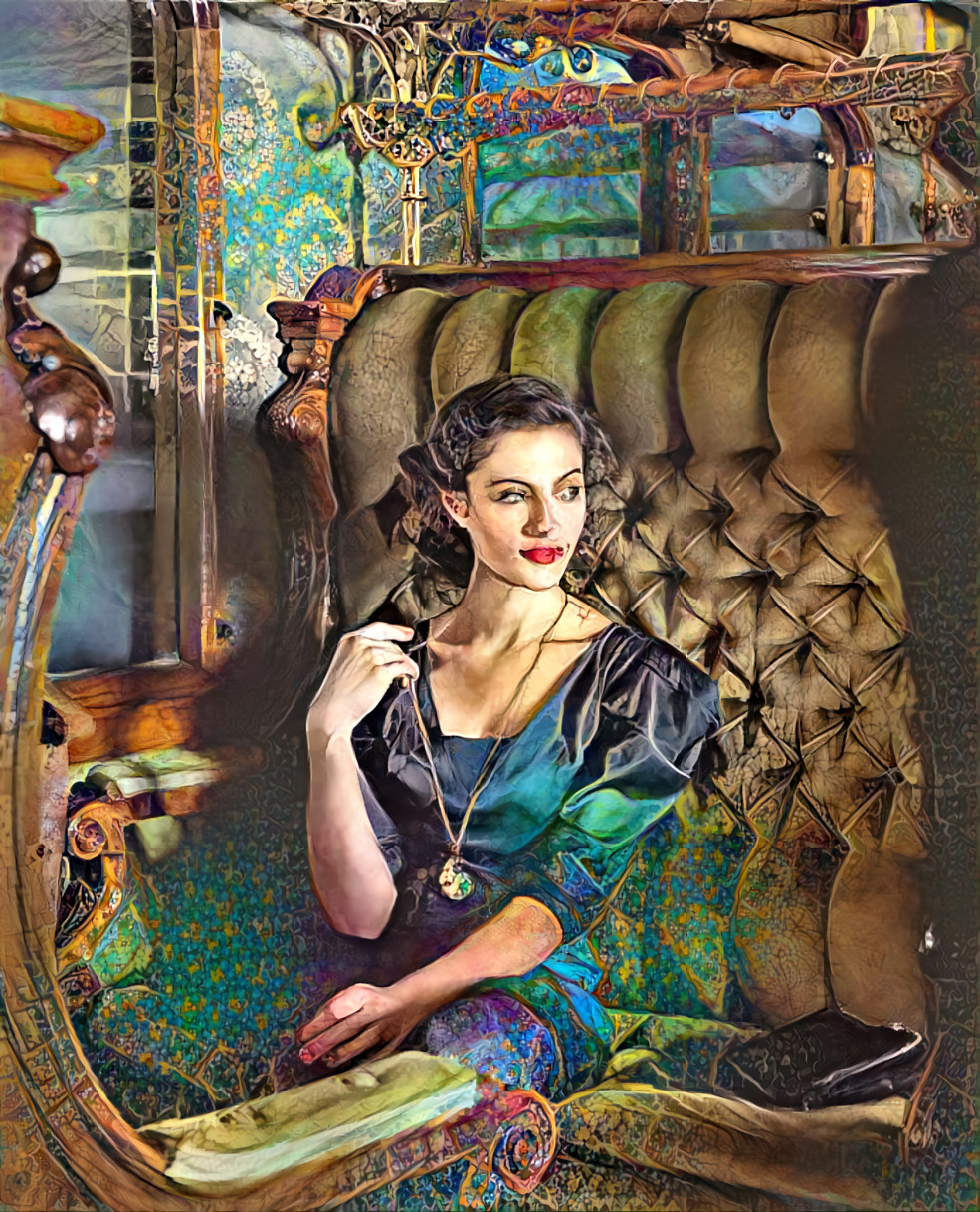 An elegant lady on the Orient Express
