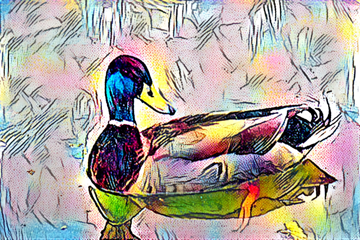 "Simply a Duck" by Unreal from own photo.