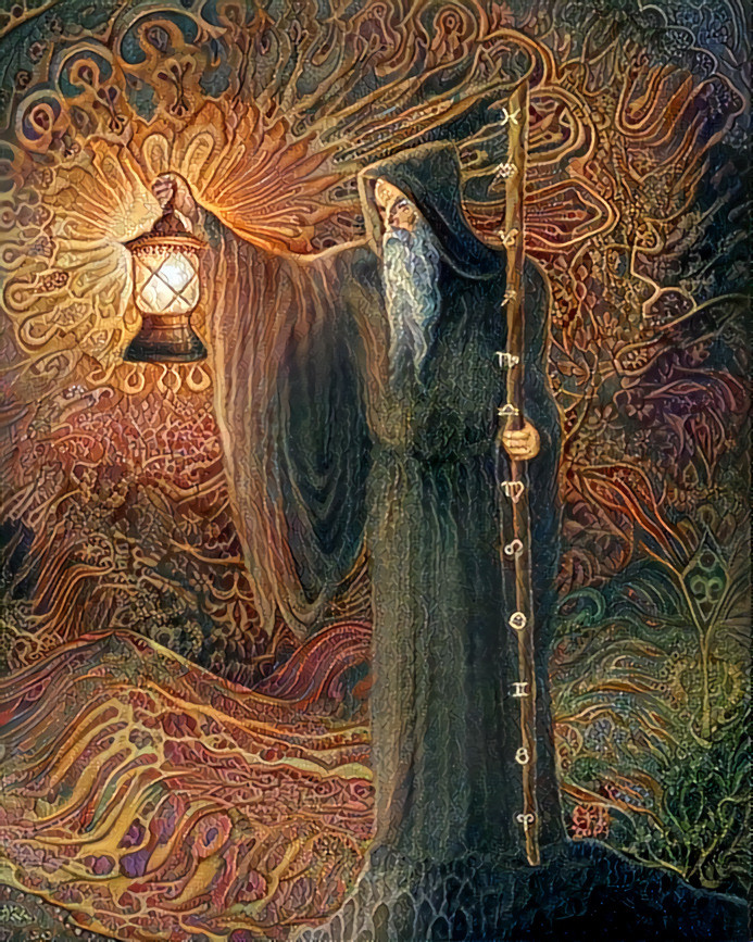 Source: "The Hermit" (Tarot Card IX) _ artwork by Emily Balivet