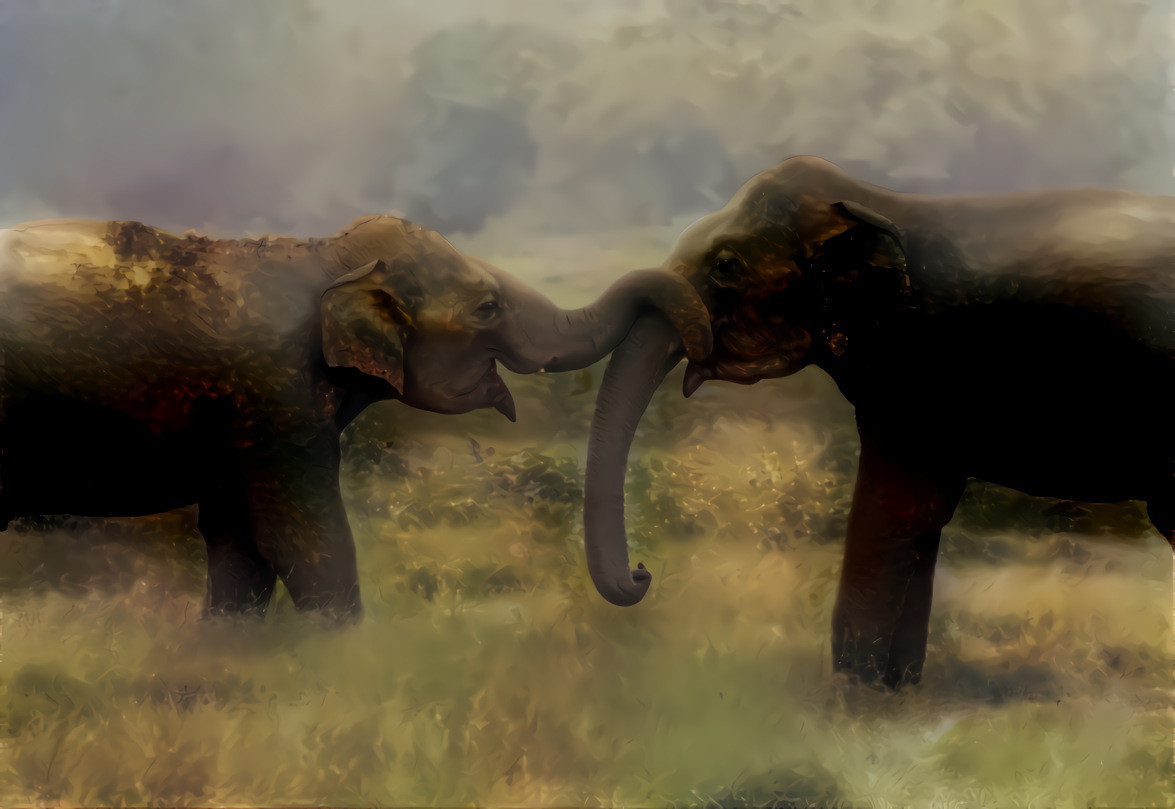 Elephants inspired by Frederic Edwin Church