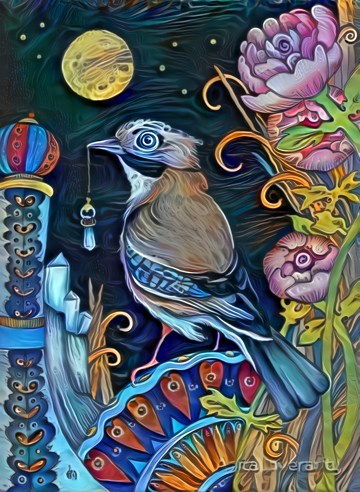 Bird With Crystal