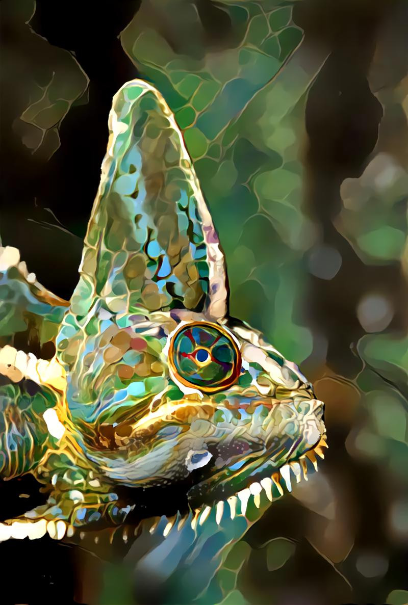 Veiled Chameleon.  Original image by David Clode on Unsplash.