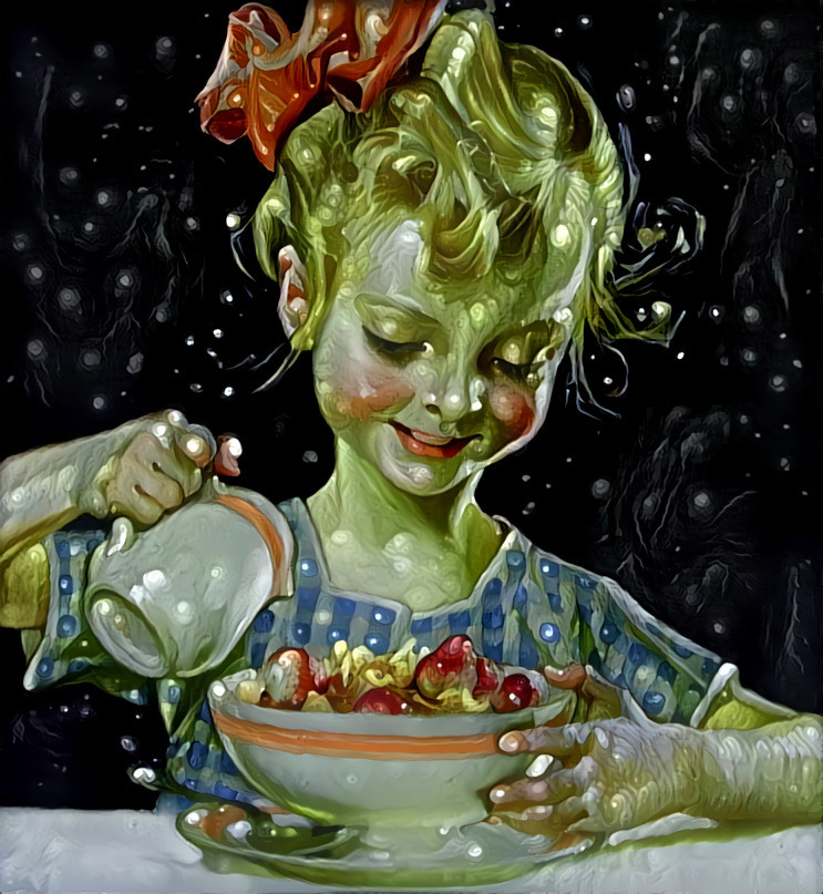"Strawberries, milk and ... Soylent Green!!!" _ source: "Heavenpoison" (Kellogg's Kids) - artwork by Joseph Christian Leyendecker _ (201004)