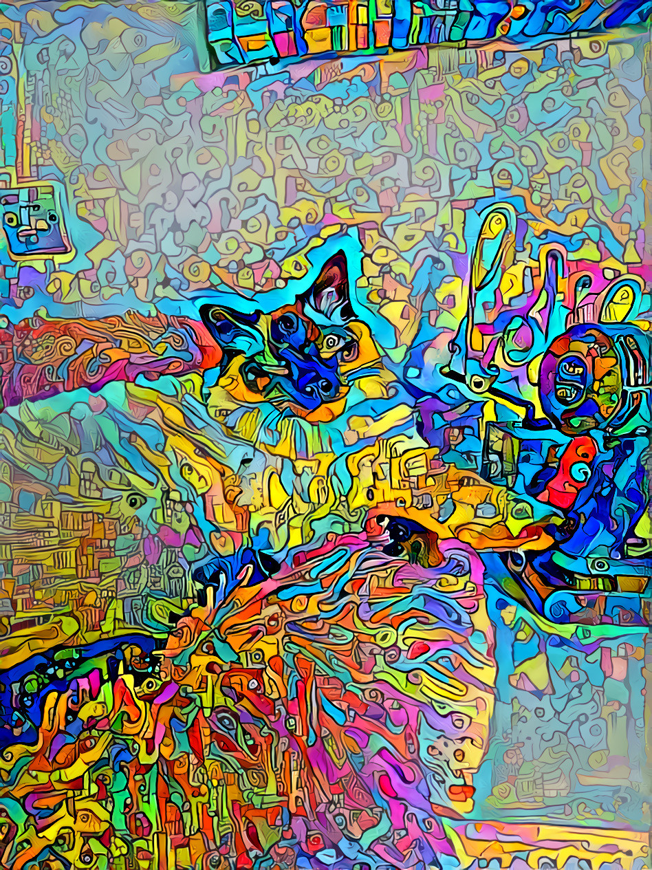 Detailed abstract cat
