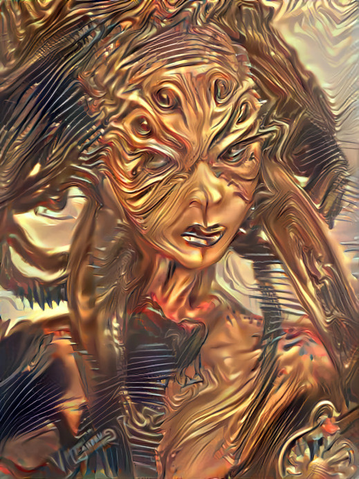 alien life form ~ retexture, gold, bronze