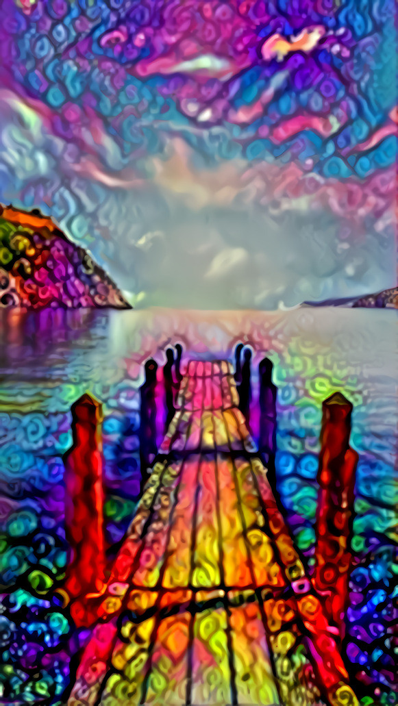 Color water footbridge