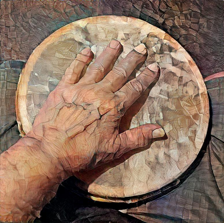 Hand on Drum Skin
