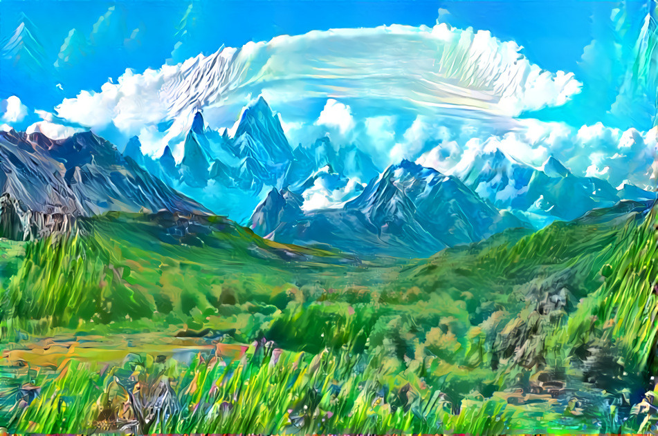 Argentina landscape in Studio Ghibli style