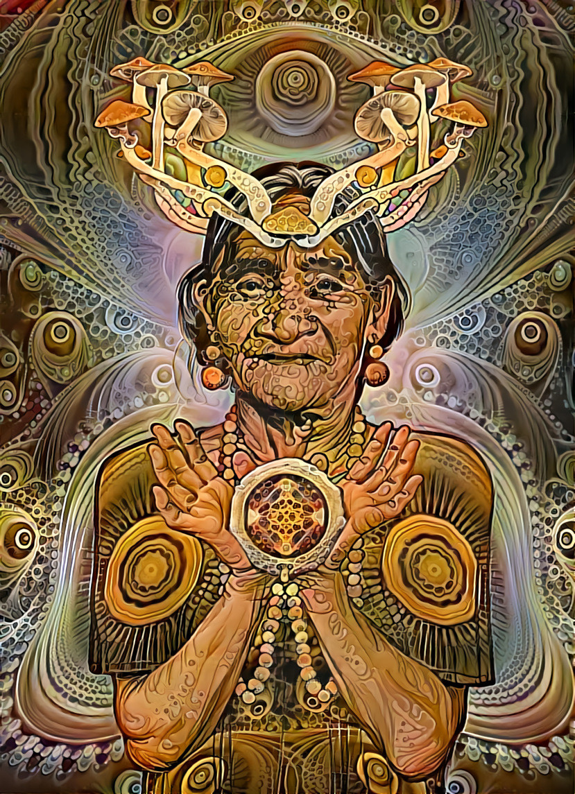 "Healing visions" _ source: "Maria Sabina" (Mexican holy woman) - artwork by Nicolás Rosenfeld (Rosenfeldtown) _ (210302)
