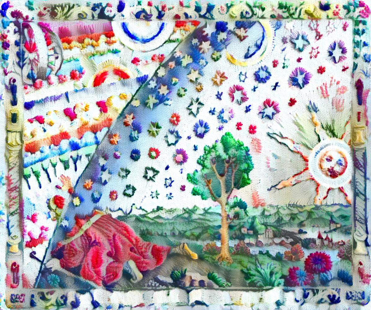 Embroidered Flammarion