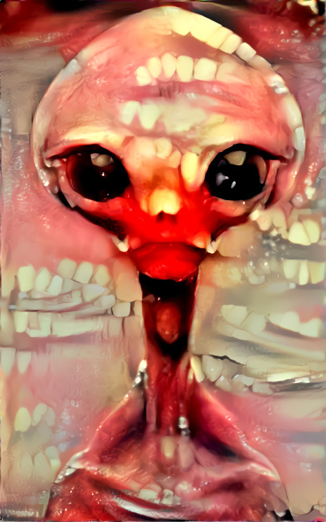 alien, retextured, teeth
