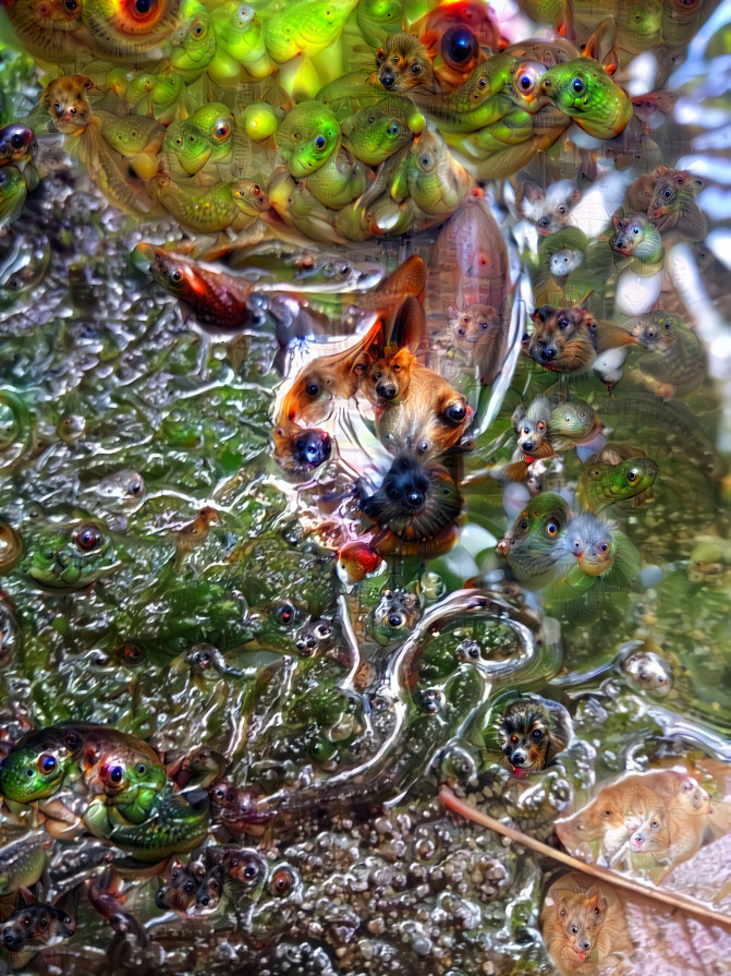 Salamander in the dream puddle