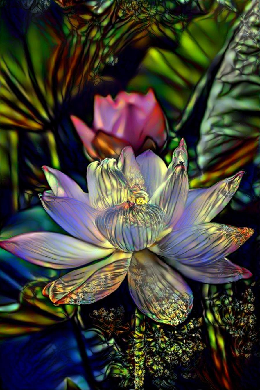 Stained glass lotus photo by JPShen