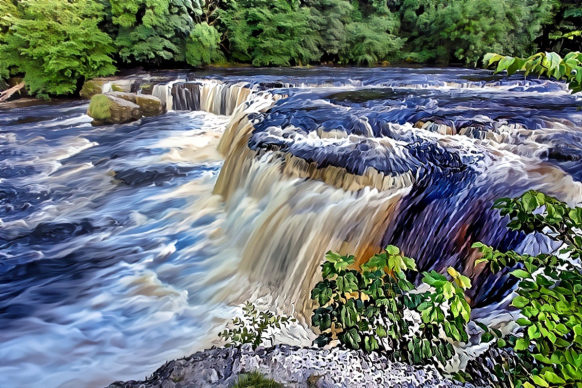 Aysgarth Waterfall in Yorkshire England