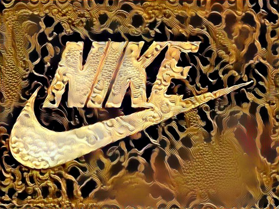Gold Plated Nike Logo