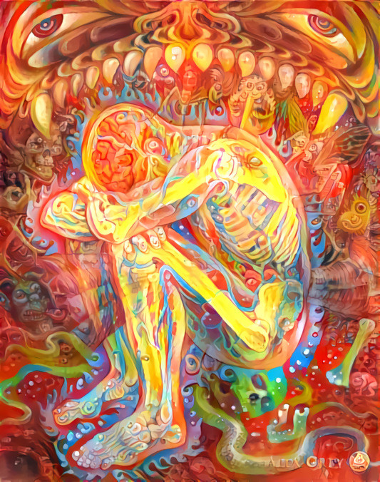 Source: Despair by Alex Grey and St. Albert and the LSD Revelation Revolution by Alex Grey