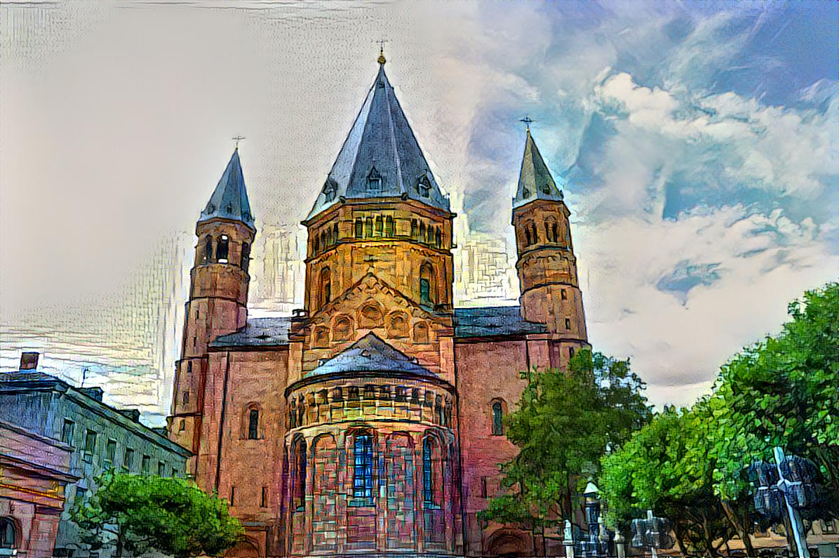 Mainz Cathedral or St. Martin's Cathedral.   German: Mainzer Dom, Martinsdom or, officially, Der Hohe Dom zu Mainz (Germany)