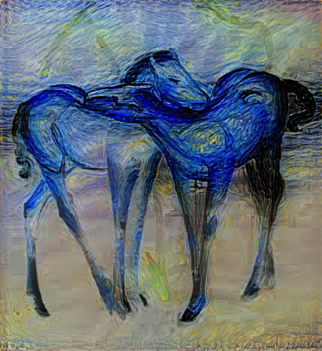 Blue horses