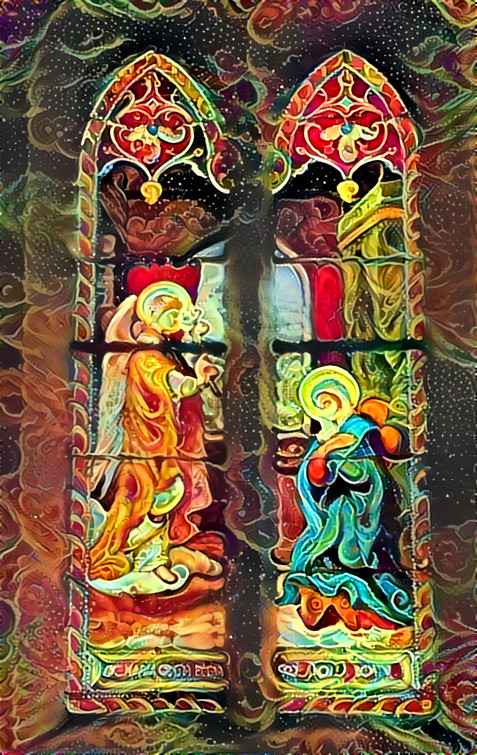 Church stained glass window, France