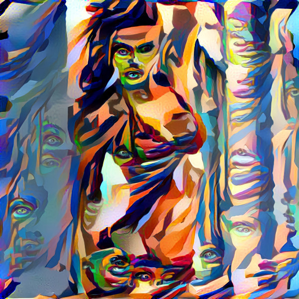 bikini model water color pose, retexture
