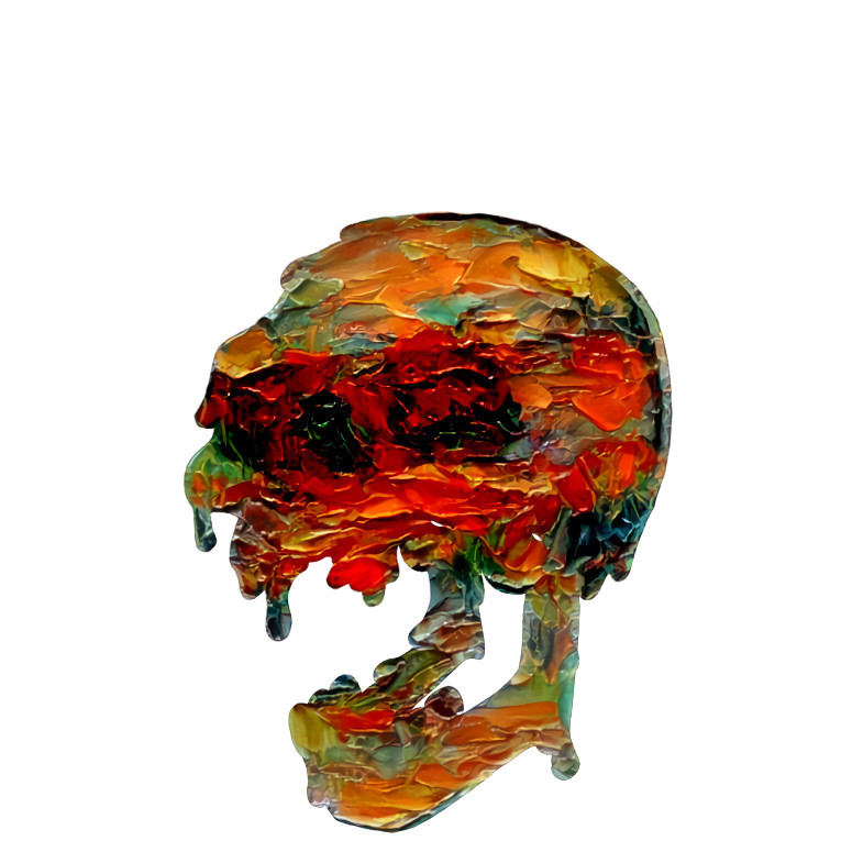 Abstract Oil Skull