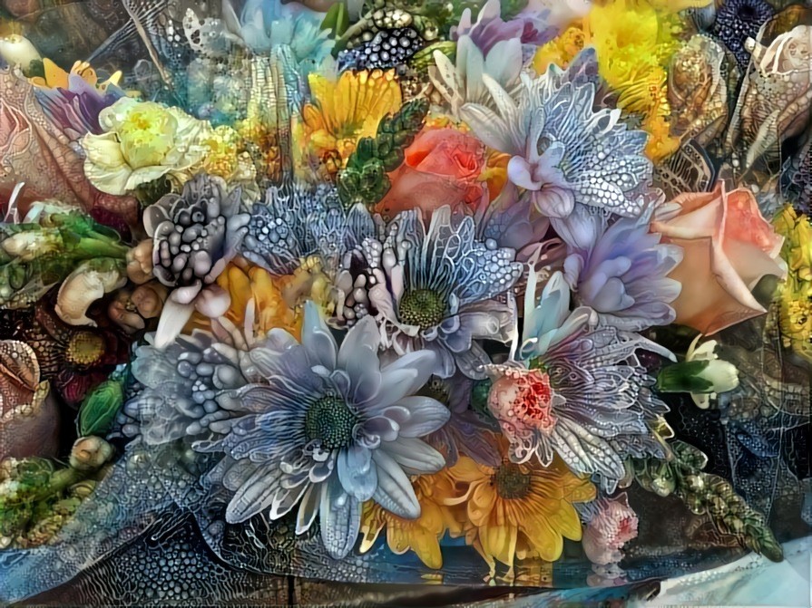 Lacy bouquet - photographed at a local market.
